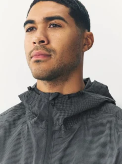 Black Ripstop DryTech Lightweight Waterproof Packable Jacket