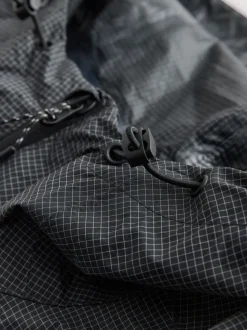 Black Ripstop DryTech Lightweight Waterproof Packable Jacket