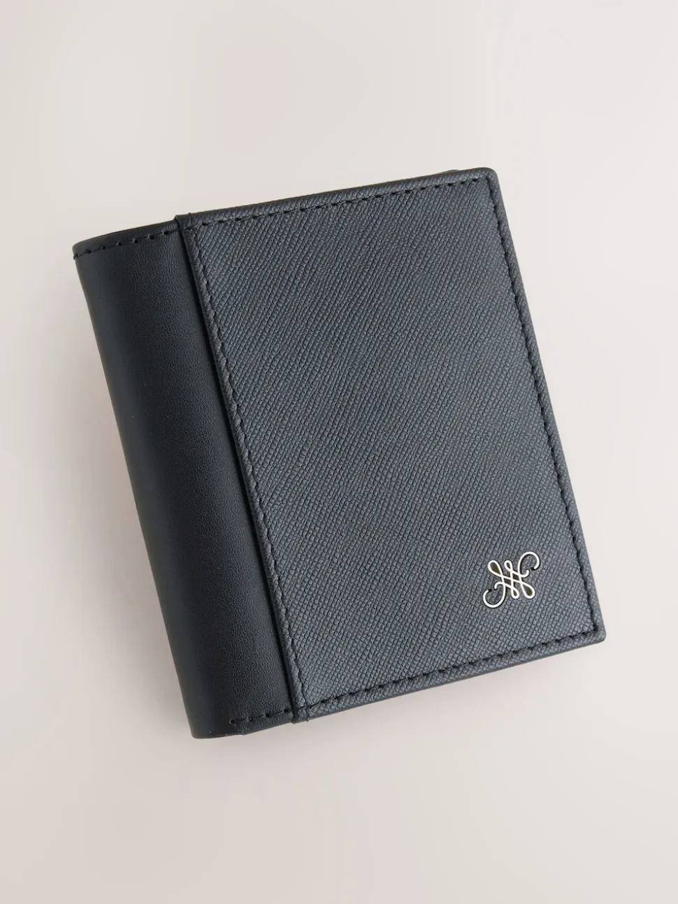 Black Saffiano Leather Swirly N Bifold Wallet
