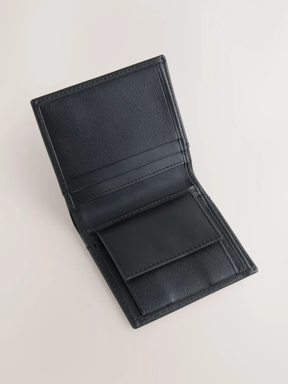 Black Saffiano Leather Swirly N Bifold Wallet