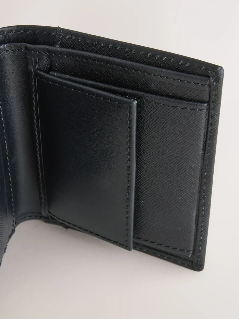 Black Saffiano Leather Swirly N Bifold Wallet