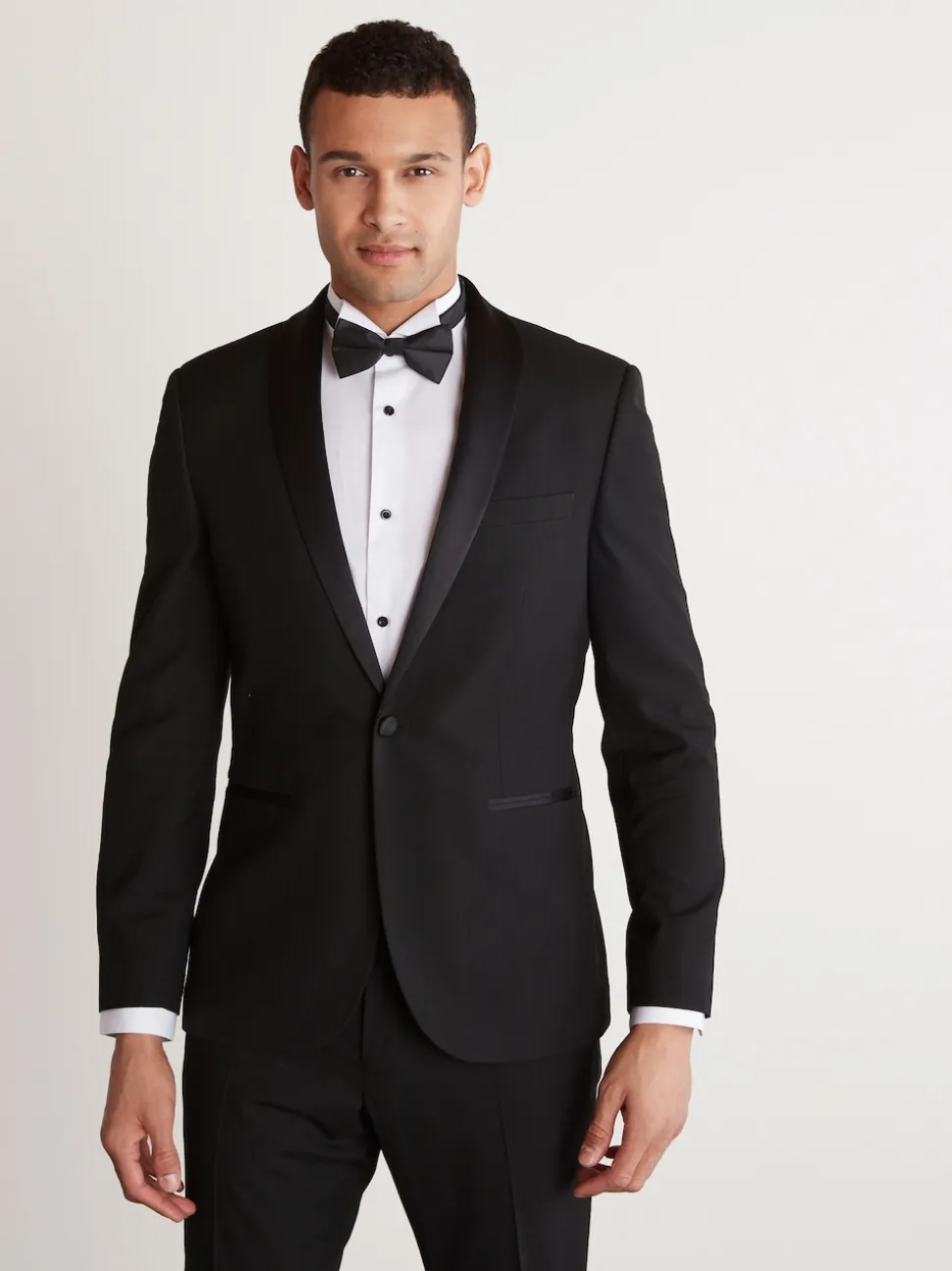 Black Shawl Slim Fit Tuxedo Suit Jacket