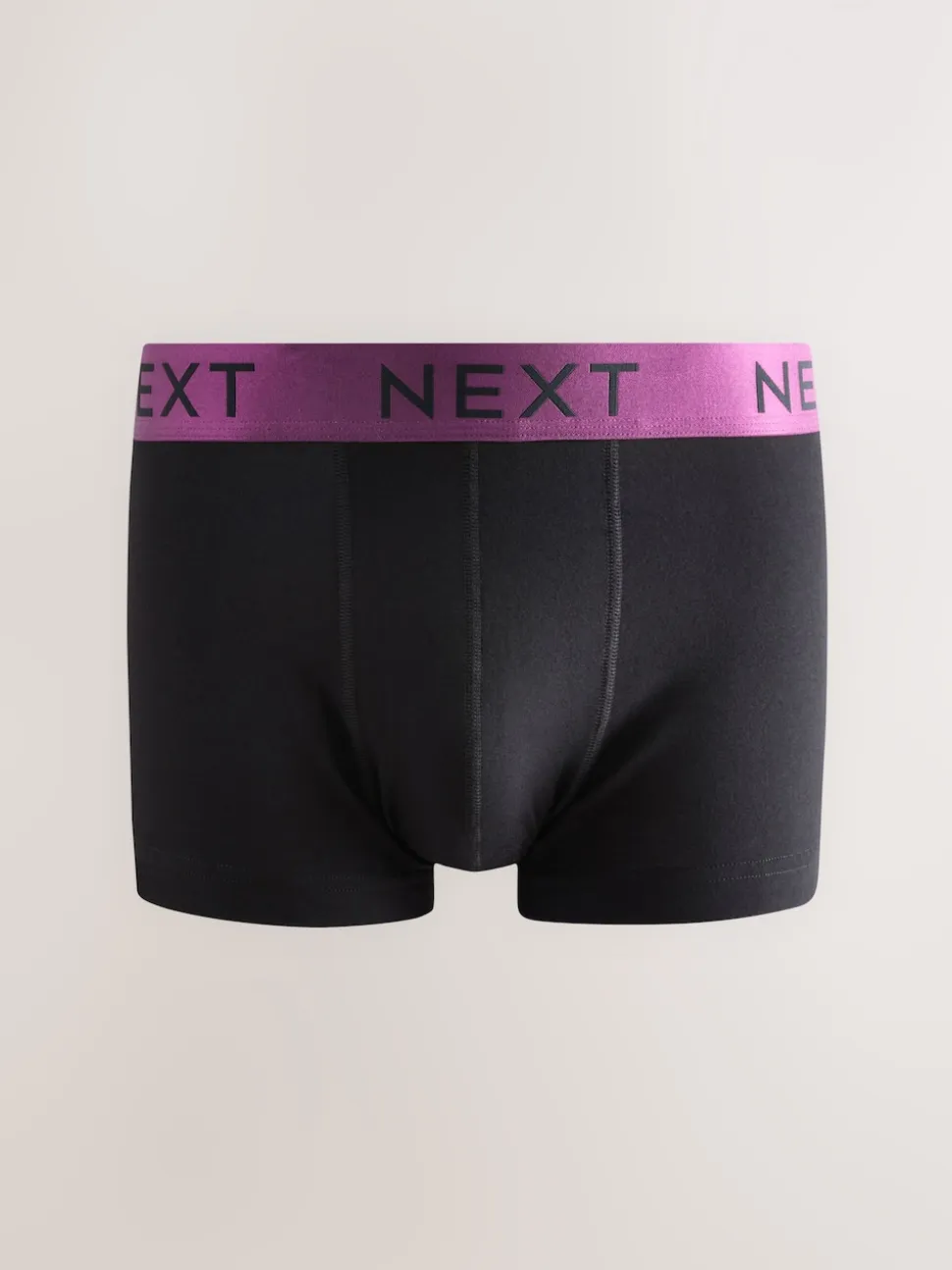 Black Shiny Colour Waistbands 10 pack Cotton Rich Blend Hipsters Boxers