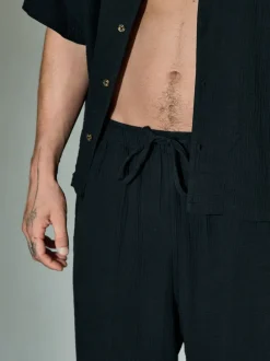 Black Short Sleeve Pyjamas Set