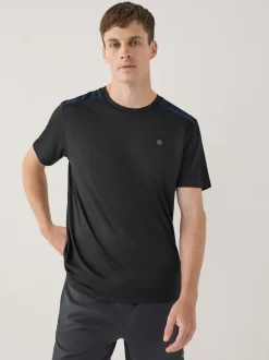 Black Short Sleeve Tee Active Training Top