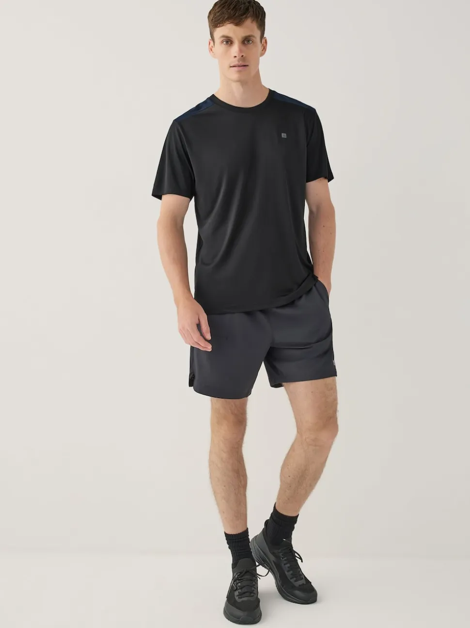 Black Short Sleeve Tee Active Training Top