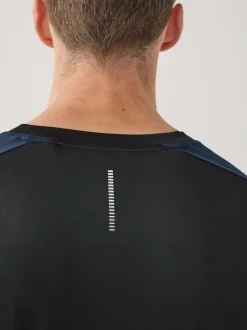 Black Short Sleeve Tee Active Training Top