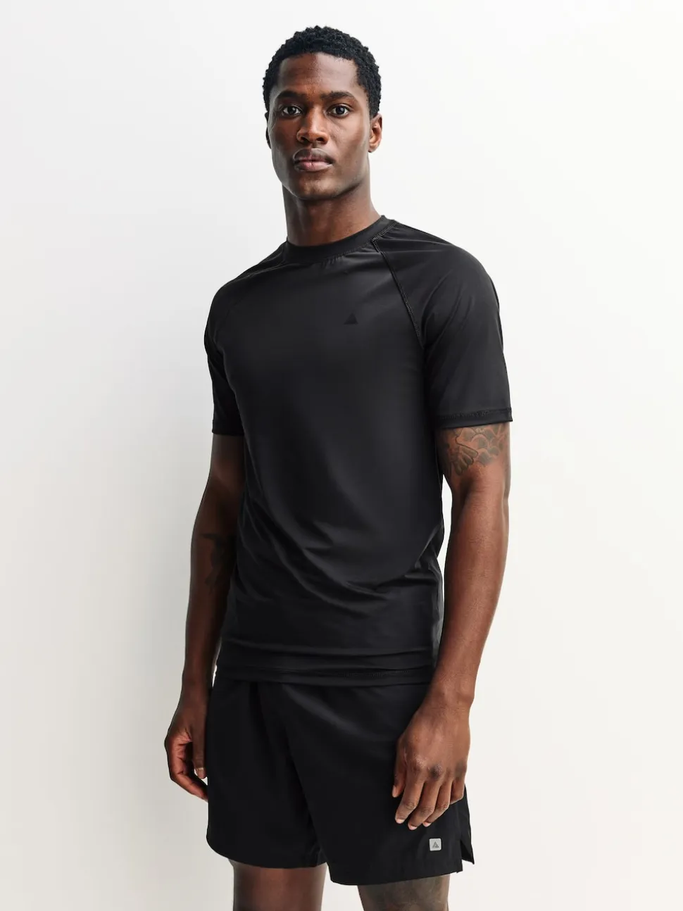 Black Short Sleeve Tee Active Thermal Base Layer