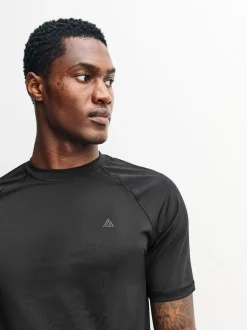 Black Short Sleeve Tee Active Thermal Base Layer