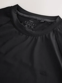Black Short Sleeve Tee Active Thermal Base Layer