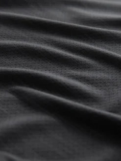 Black Short Sleeve Tee Active Gym Training Top
