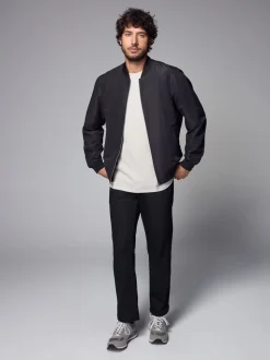 Black Shower Resistant Bomber Jacket