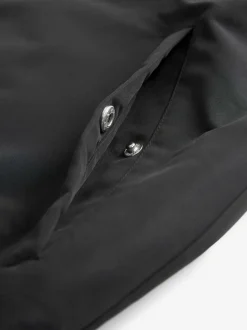 Black Shower Resistant Bomber Jacket