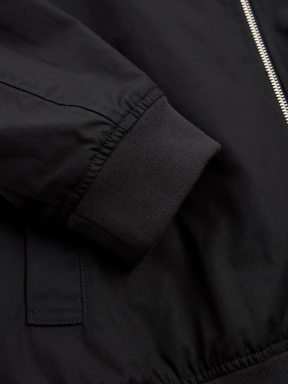 Black Shower Resistant Check Lining Harrington Jacket