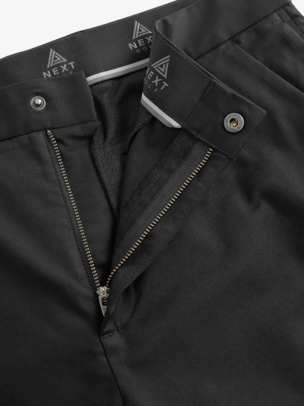 Black Shower Resistant Golf Stretch Chino Trousers
