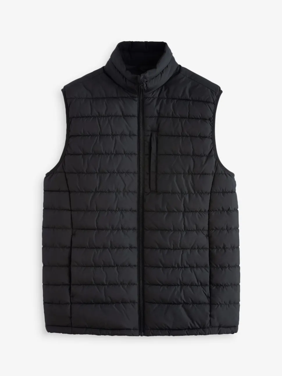 Black Shower Resistant Lightweight Puffer Gilet