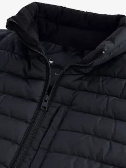 Black Shower Resistant Lightweight Puffer Gilet