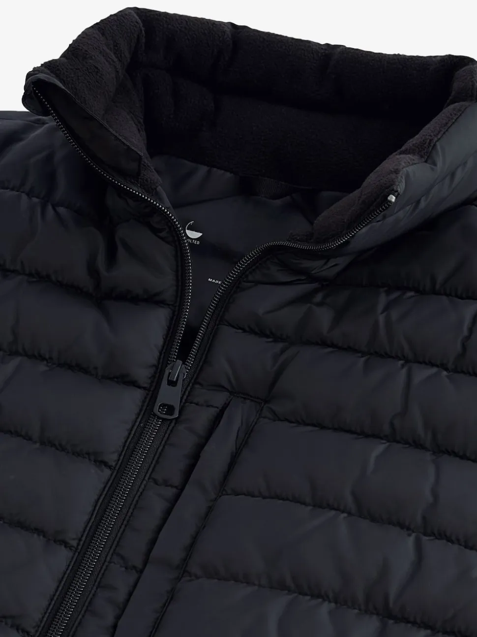 Black Shower Resistant Lightweight Puffer Gilet