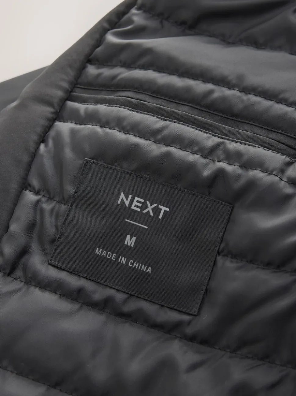 Black Shower Resistant Padded Funnel Neck Coat