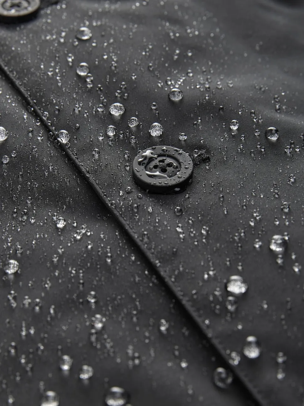 Black Shower Resistant Padded Funnel Neck Coat