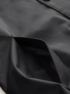 Black Shower Resistant Padded Funnel Neck Coat