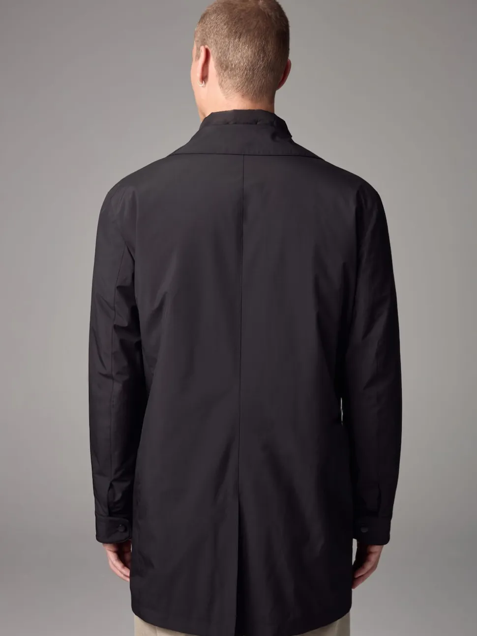Black Shower Resistant Padded Funnel Neck Coat