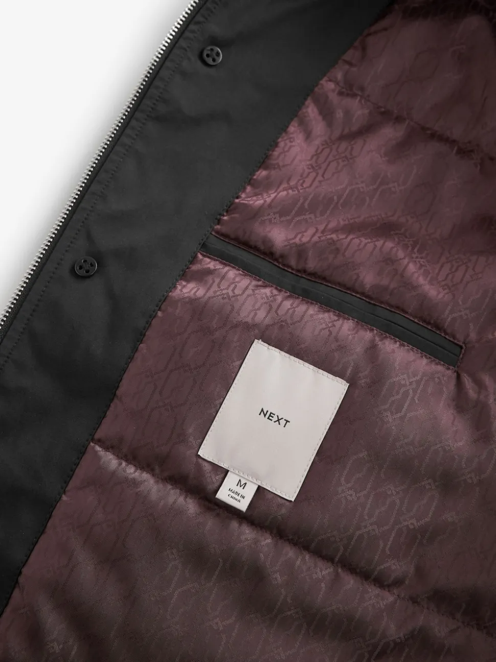Black Shower Resistant Padded Trench Coat