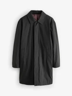 Black Shower Resistant Padded Trench Coat