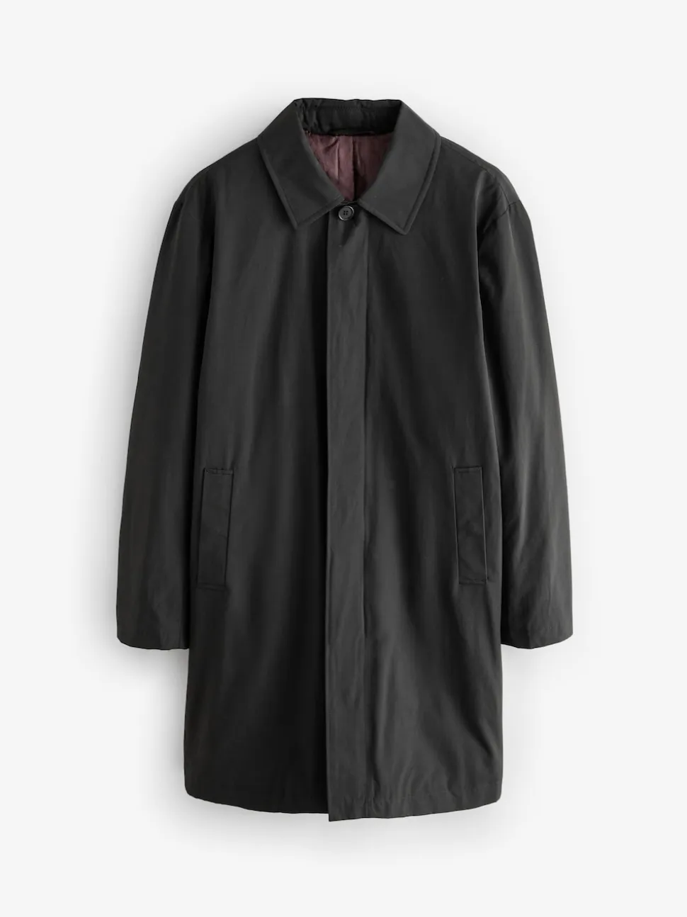 Black Shower Resistant Padded Trench Coat