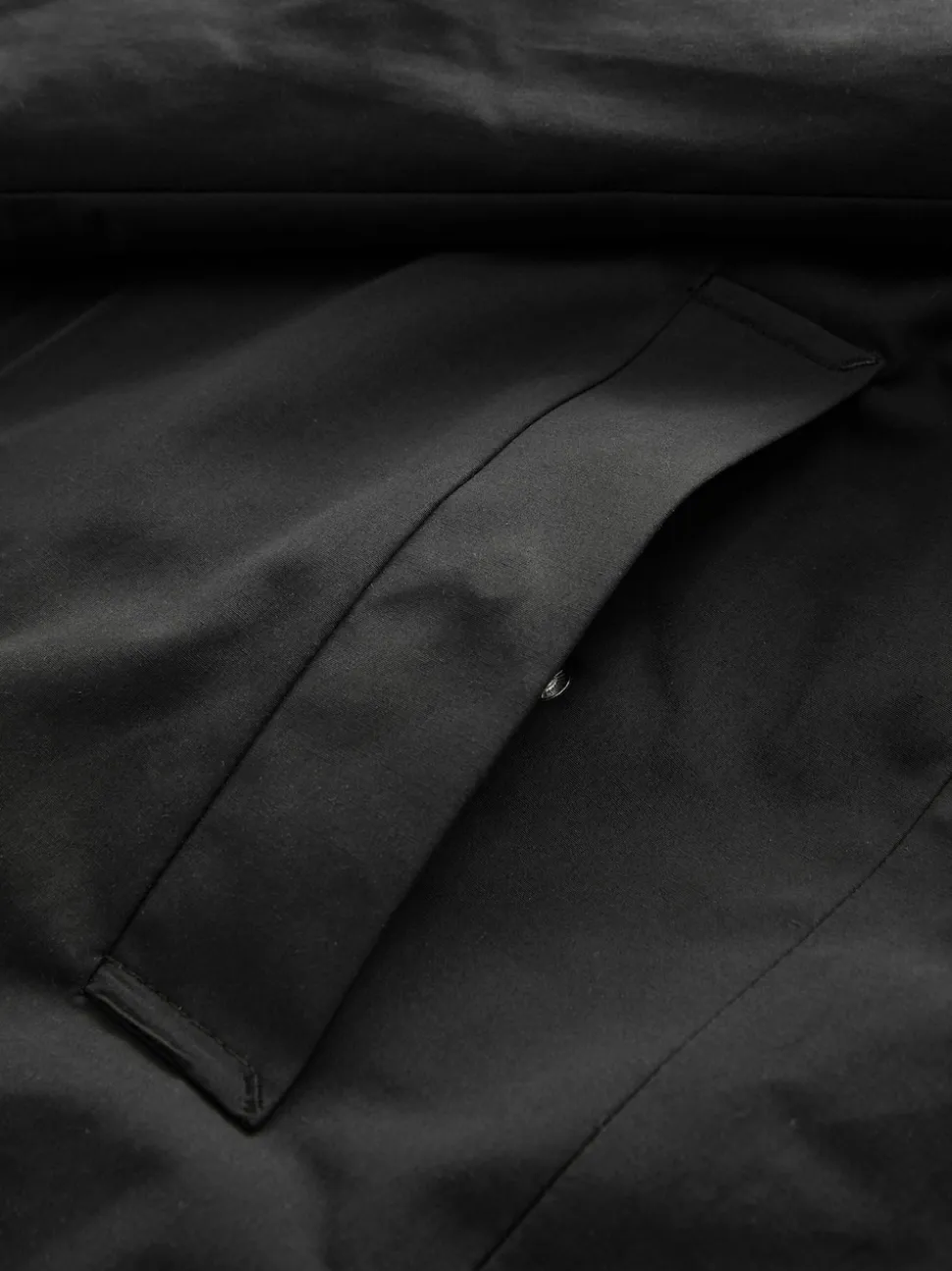 Black Shower Resistant Padded Trench Coat