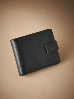 Black Signature Leather Extra Capacity Wallet