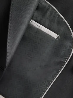 Black Signature Nova Fides 100% Italian Wool Double Breasted Tuxedo Suit Jacket