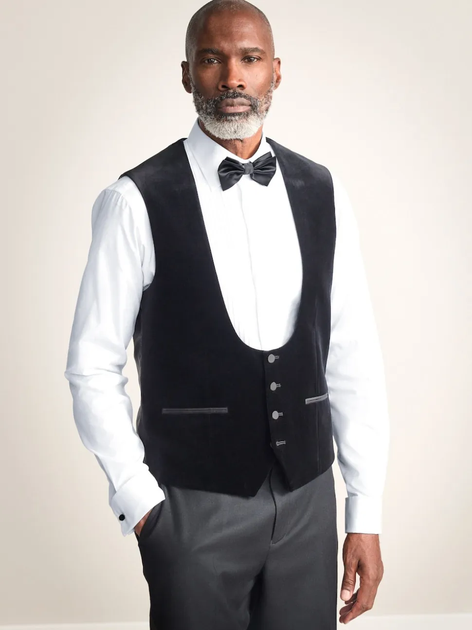 Black Signature Pontoglio Italian Velvet Waistcoat