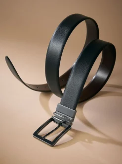 Black Signature Reversible Belt