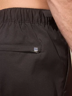 Black Signature Tailored Waistband Swim Shorts