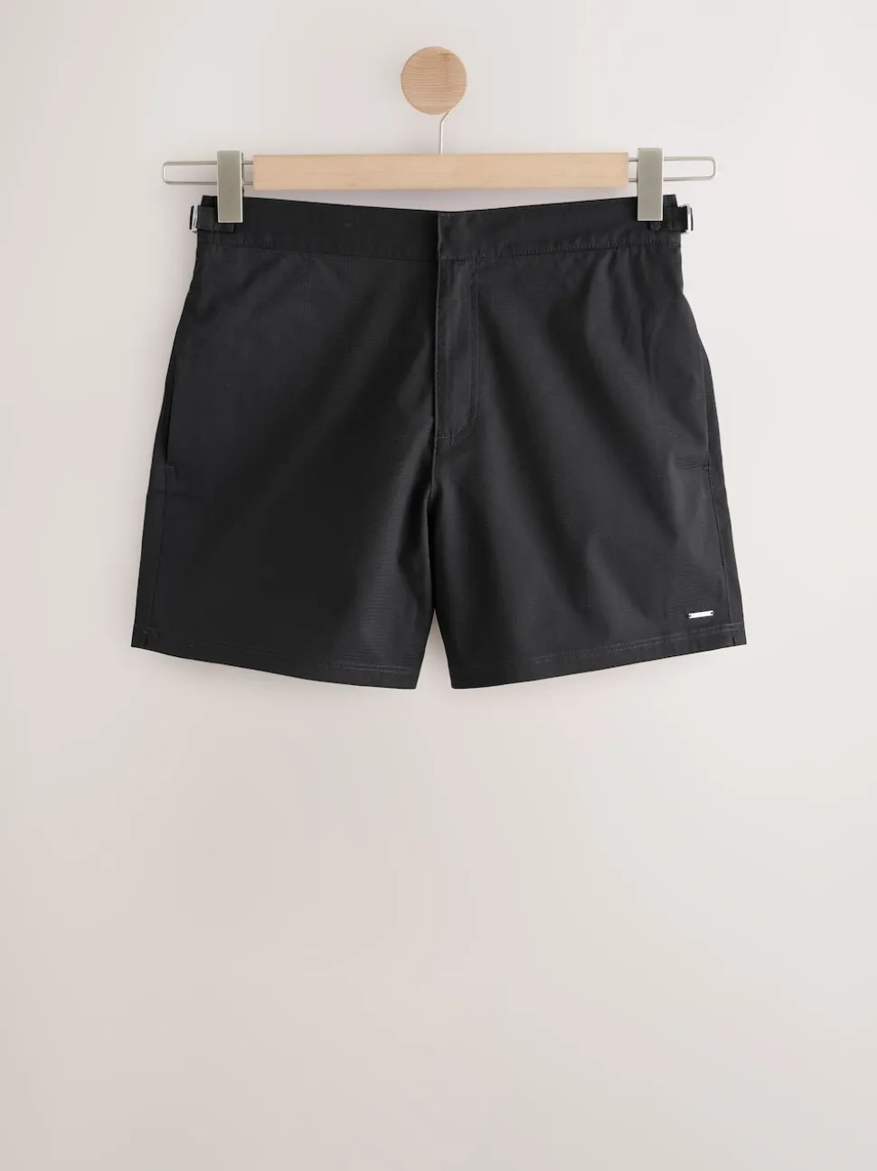 Black Signature Tailored Waistband Swim Shorts