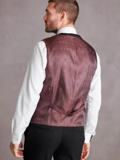 Black Signature Tollegno Suit Waistcoat