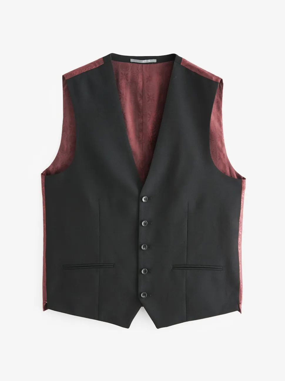 Black Signature Tollegno Suit Waistcoat