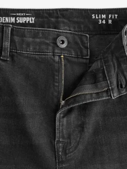 Black Single Slim Fit Classic Stretch Jeans