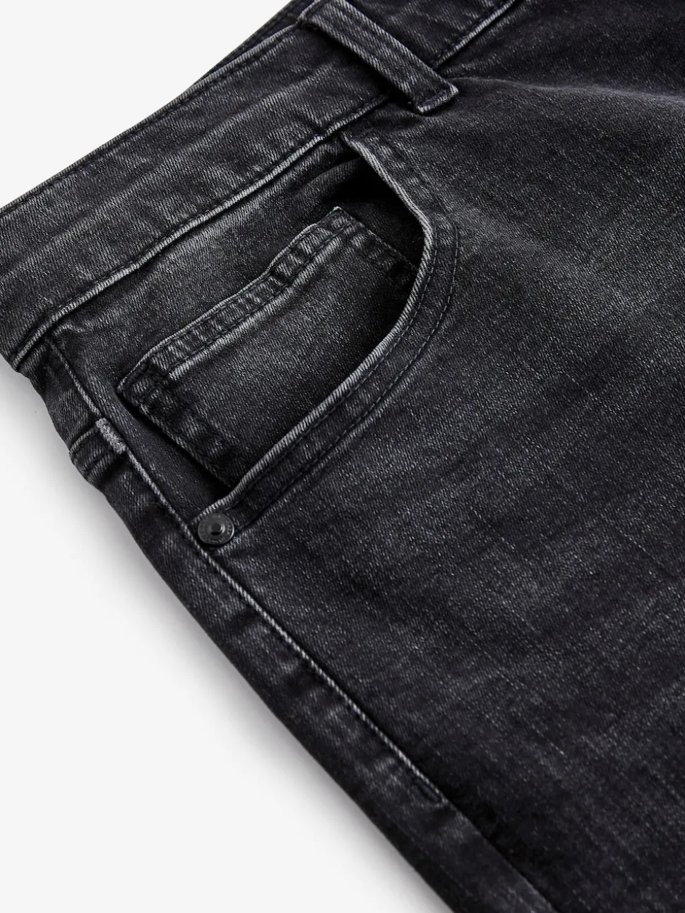 Black Single Straight Fit Classic Stretch Jeans