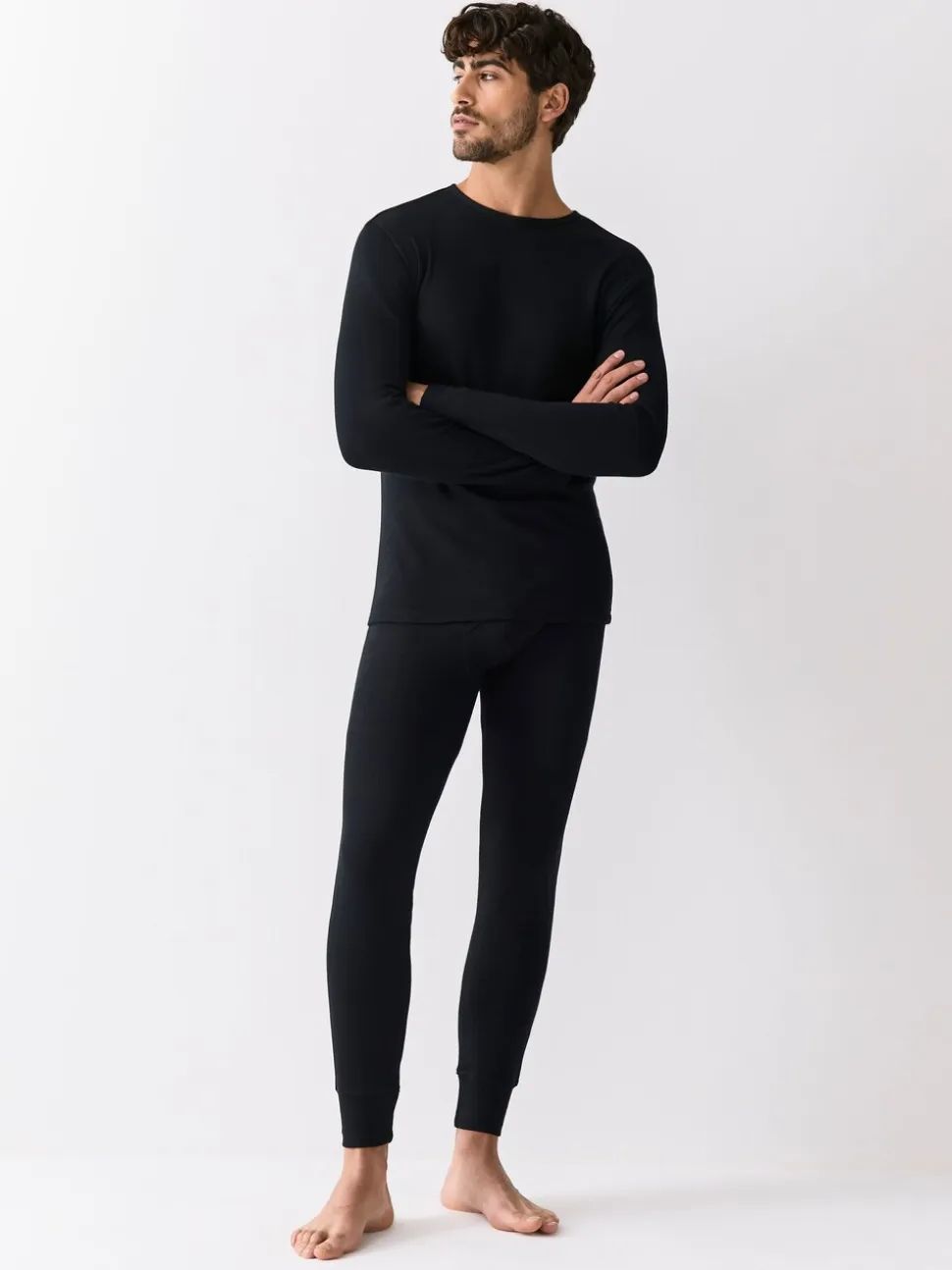 Black Single Thermogen Long Sleeve Top