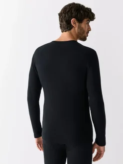 Black Single Thermogen Long Sleeve Top