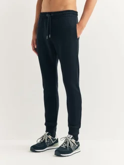 Black Skinny Fit Slim Fit Brushback Heavyweight Joggers