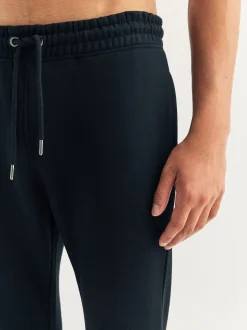 Black Skinny Fit Slim Fit Brushback Heavyweight Joggers