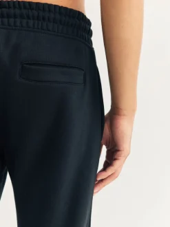 Black Skinny Fit Slim Fit Brushback Heavyweight Joggers