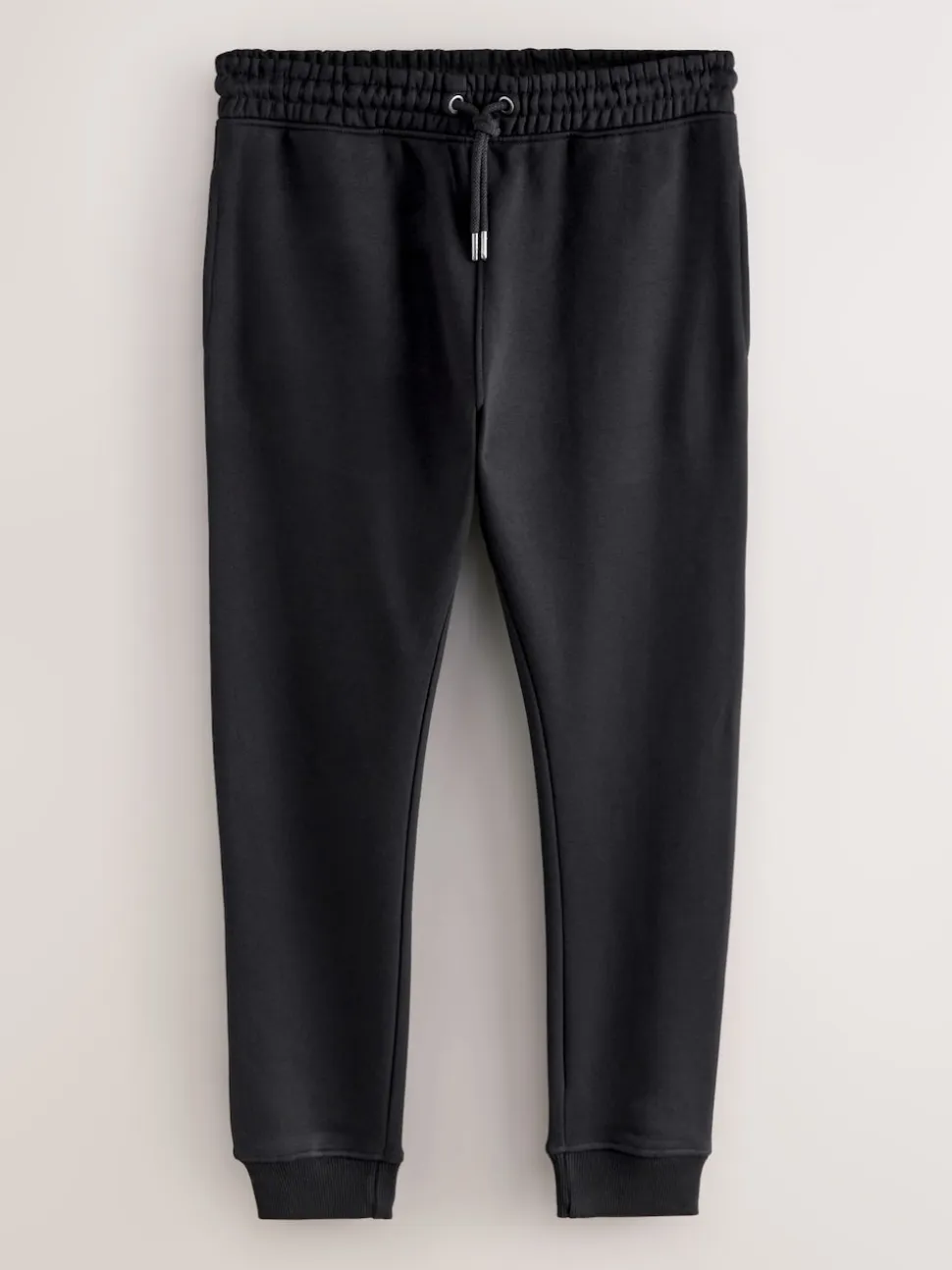 Black Skinny Fit Slim Fit Brushback Heavyweight Joggers