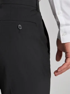 Black Skinny Fit Stretch Smart Trousers