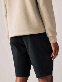 Black Skinny Fit Stretch Chinos Shorts