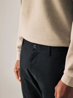 Black Skinny Fit Stretch Chinos Shorts