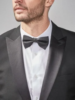 Black Skinny Fit Tuxedo Suit Jacket